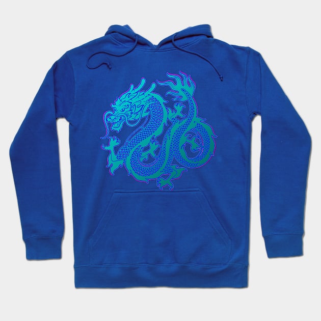 Dragon Blue Classic Hoodie by letnothingstopyou